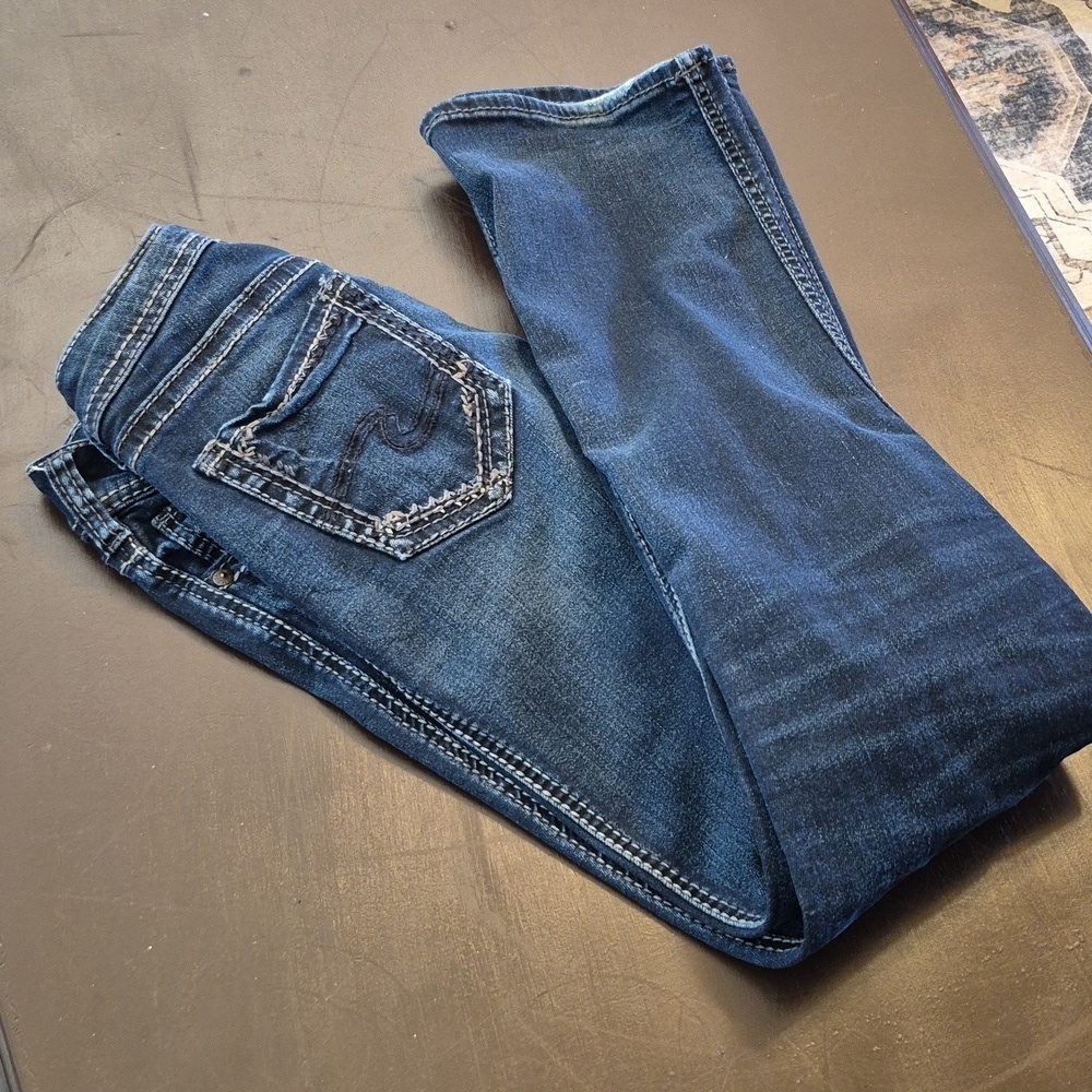Silver Jeans"Suki SlimMid Boot Cut From Western Glove Co. 25"×31" 8"rise.(#1516)